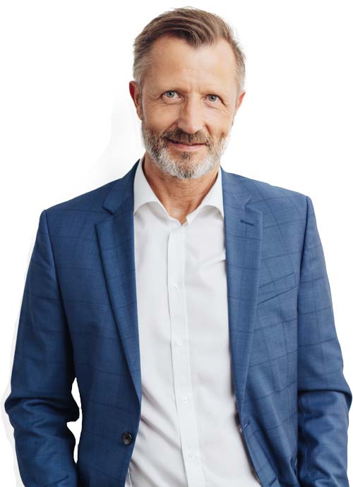 Smiling Male Tax Professional In Blue Blazer