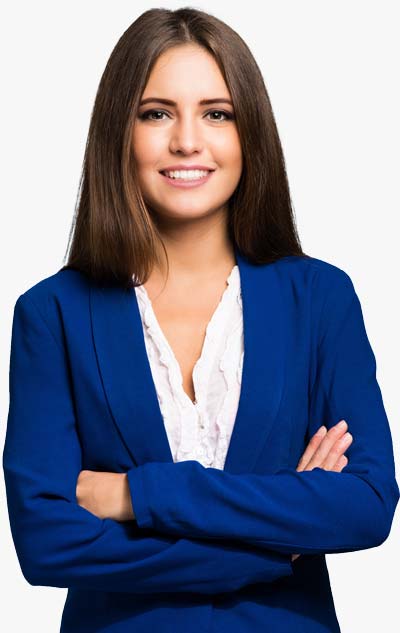 Smiling Female Tax Resolution Professional In Blue Blazer