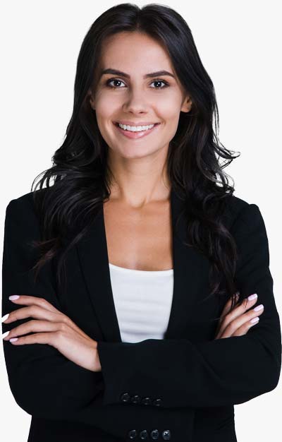 Smiling Female Tax Professional In Dark Blazer