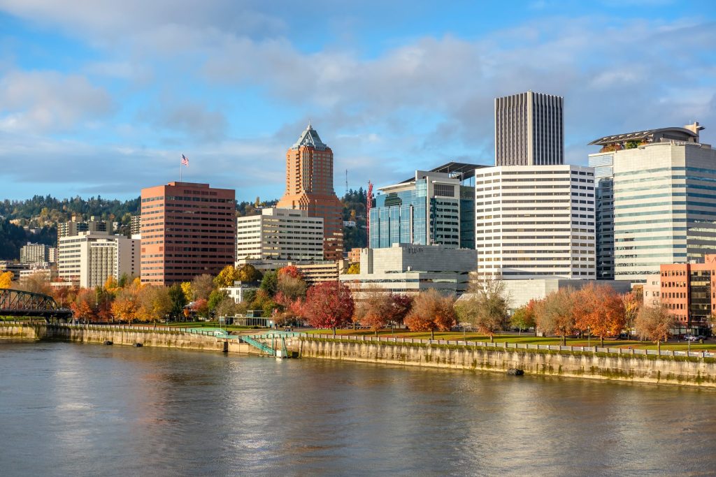 Portland city skyline